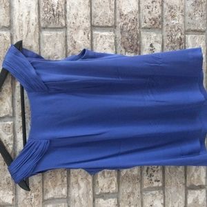 Antonio Melani Blouse Silk Spandex Blue Size Medium (M)